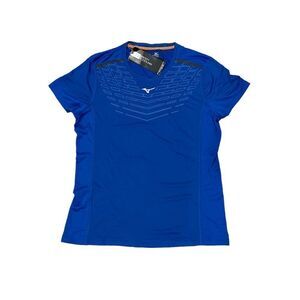 Mizuno Venture blue Short sleeve athletic Shirt Small NWT